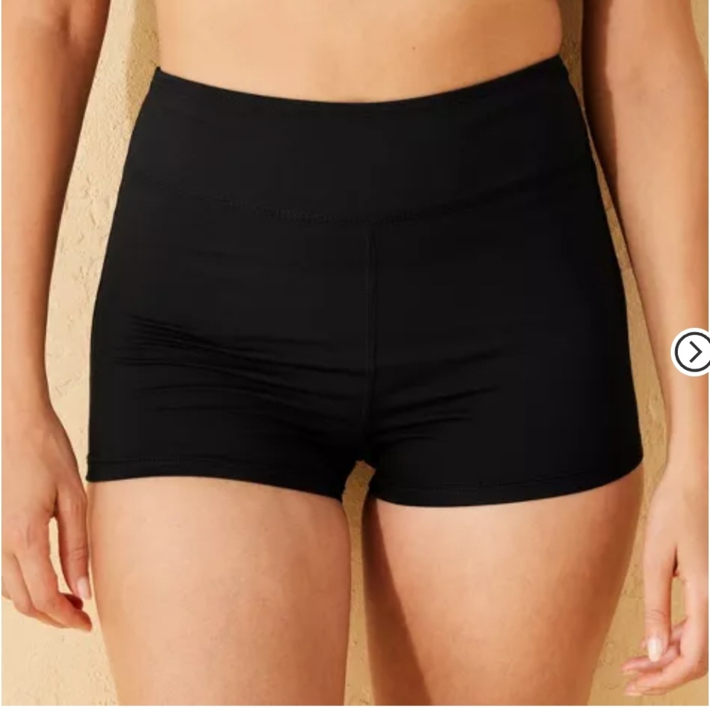 Women's High Waist Swim Boyshorts - Shade & Shore™ Blac